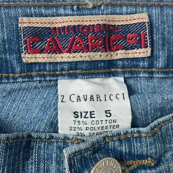Vintage Z Cavaricci jeans size 5 cotton blend denim lined pattern lightweight - Picture 11 of 13